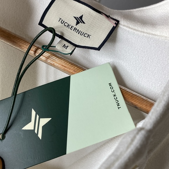 Tuckernuck | NEW White Stretch Crepe Avery Long Sleeve Shirt Dress Size M - Picture 11 of 12